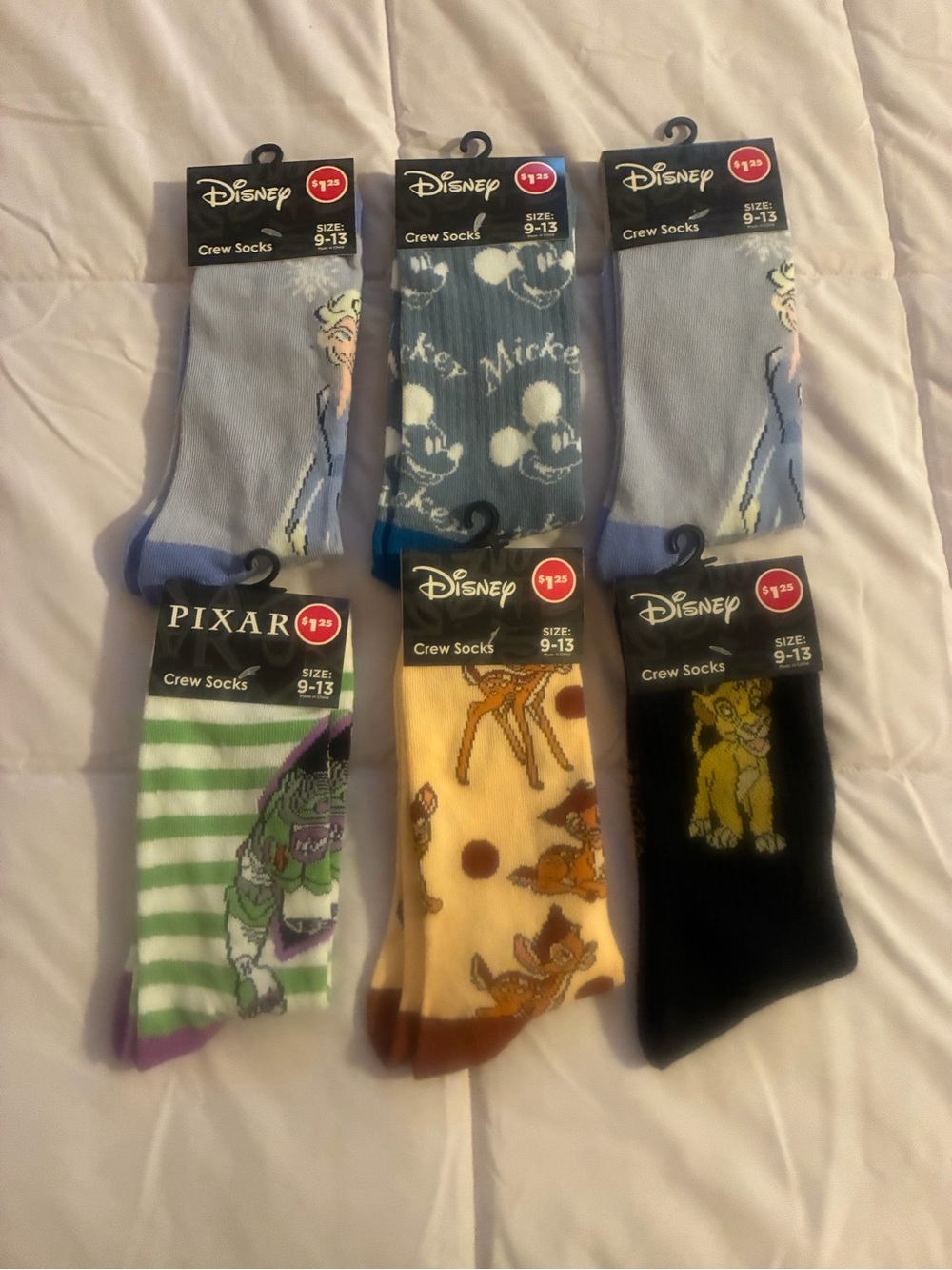 Disney Character Crew Socks (6)